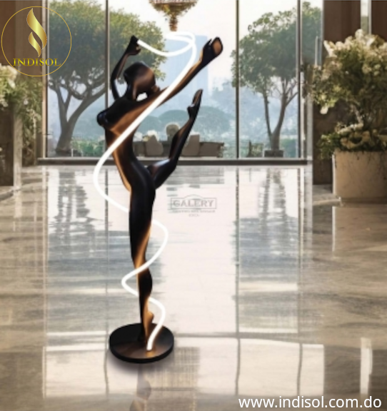 Escultura con Iluminacion LED (Ballet con Cinta), Elegancia y Ahorro Energético  (Indisol)