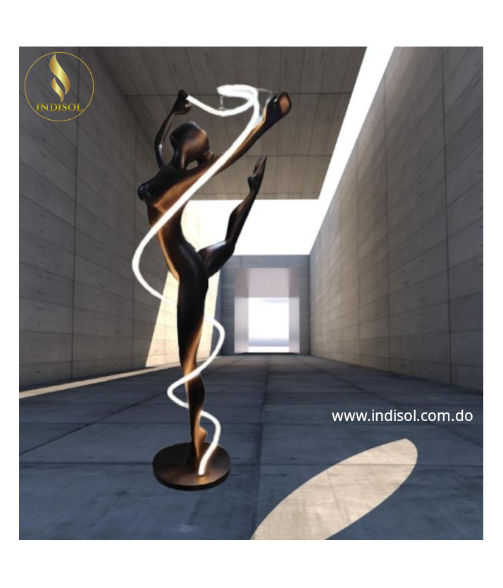 Escultura con Iluminacion LED (Ballet con Cinta), Elegancia y Ahorro Energético  (Indisol)
