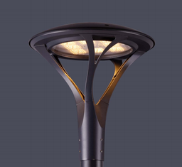 Lámpara LED de Parques/Calles, 60W, Vario Color: 3000K, 4000K y 5000K, Voltaje 100-277Vac, Con protector de voltaje 10KV, 50,000 horas de vida útil, Base: 76mm, (Protección contra agua y polvo) IP66, 90 Grados