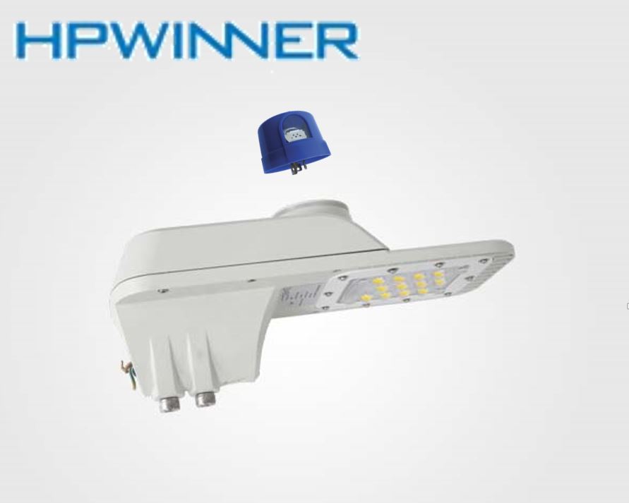 Lámpara de Calle LED Modular T29A-1 con Base de 3 Pin, 40W, 5000K, 2209, Type II Long, SANAN 5050, 72,000 horas de vida útil, 100-277Vac, Dimmable de 0-10Vdc, Con adaptador de 35-45mm, IP68, Gris