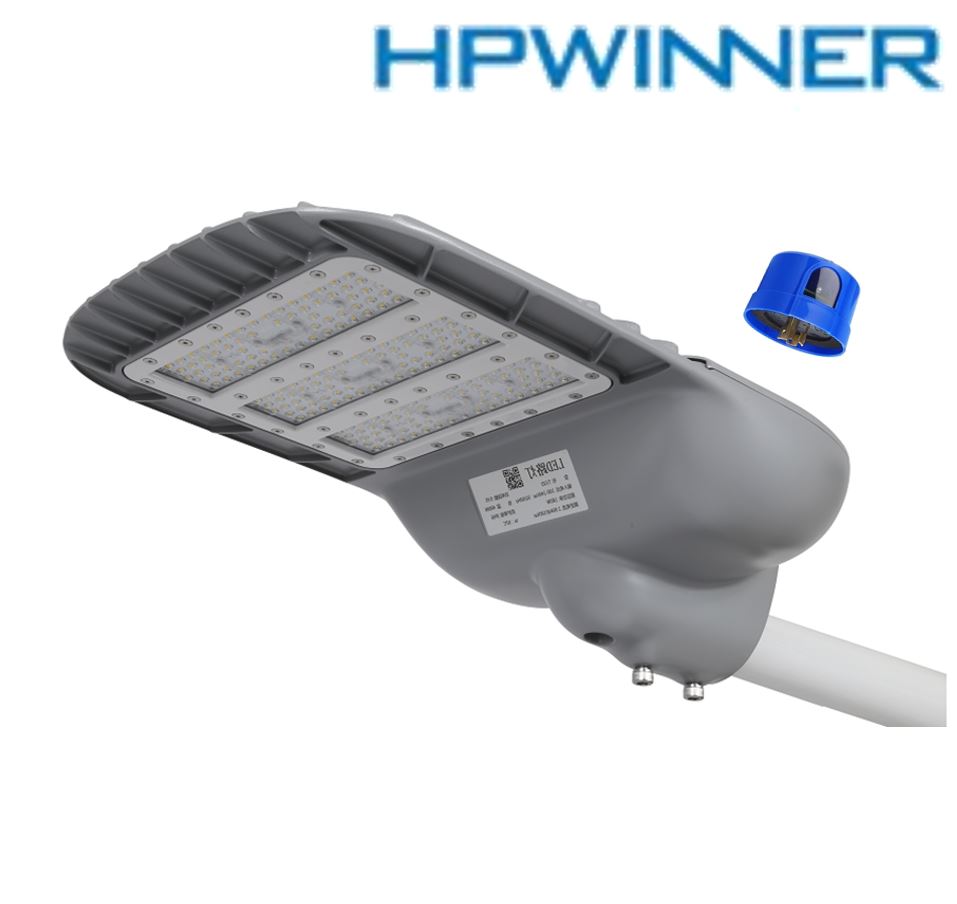 Lámpara de Calle LED Modular T33D-N3 con Base de 3 Pin, 150W, 3000K Blanco Cálido, 2109, 3x28pcs, Type III Medium, LUXEON 5050, 100-277Vac, Dimmable de 0-10Vdc, Supresor de pico externo de 20KV/10KA, adaptador 40-50mm, IP68, Gris