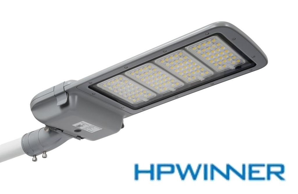 Lámpara de Calle LED Modular T65-N4 con Cristal, Desconector Eléctrico y Base de 3 Pin, 250W, 3000K Blanco Cálido, 1888, 4x34pcs, Type II Medium, LUXEON 5050, 100-277Vac, Dimmable de 0-10Vdc, Supresor de pico externo de 20KV/10KA, adaptador 40-50mm, IP68, Gris
