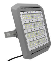 Reflector LED Modular FL21E-4, 240W, 5000K, 2340 (4x63pcs), Type I Short, 100-277Vac, Dimmable de 0-10Vdc, Con Supresor de pico interno de 10KV, IP68, Gris