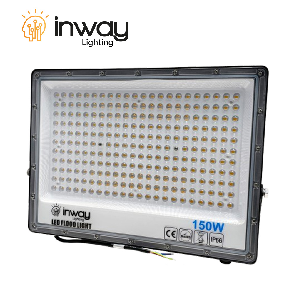 Reflector SMD, 150W, 3000K Blanco Cálido, 100-265Vac, IP65, 90 Grados, Negra, Dimensiones: 280x378x25mm