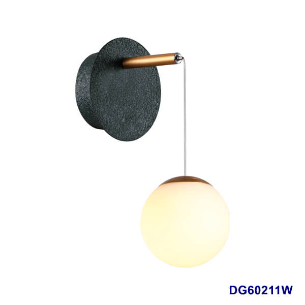 Lámpara LED Decorativa de Pared (Aplique), DG60211W, 8W, 4000K Blanco Natural, 85-265Vac, Dimensiones: 130x200x600mm, IP20, Verde con dorado