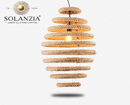Lámpara Decorativa Artesanal Colgante, Pooh, E27, Dimensiones: 250x400mm, Material: Cuerda de cáñamo