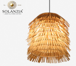 Lámpara Decorativa Artesanal Colgante, Saia Lola, 3xE27, Dimensiones: 550x600mm, Material: Bamboo