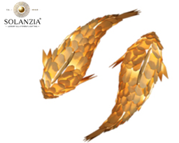 Lámpara Decorativa Artesanal de pared (Aplique), Yin Yang Fish, E27, Dimensiones: 600mm, Material: Madera
