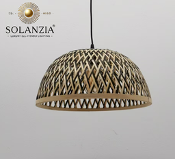 Lámpara Decorativa Artesanal, Camino de la Luz, Colgante, E27, Dimensiones: Φ405xH190mm, Material: Bamboo