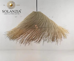 Lámpara Decorativa Artesanal, Vortice, Colgante, E27, Dimensiones: Φ620xH200mm, Material: Rattan