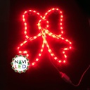 Adorno NavideÃ±o 2D en Manguera LED p/exterior tipo lazo, Rojo, 110Vac, Dimensiones: 35x31.5cm