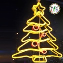 Adorno NavideÃ±o en NeÃ³n LED p/exterior tipo Arbolito, 35W, 2700K Blanco CÃ¡lido + Rojo, 110Vac, Dimensiones: L70xW55cm