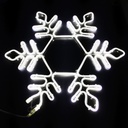 Adorno NavideÃ±o en NeÃ³n LED p/exterior tipo Copo de Nieve, 82W, Blanco, 110Vac, Dimensiones: 55x48cm
