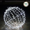 Esferas NavideÃ±as LED 3D p/Exterior, CW 6000K + CW 6000K Flash, 110Vac, Dimensiones: 60cm, IP65