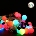 ExtensiÃ³n NavideÃ±a LED p/Exterior tipo Cherry de 18mm, 4W, RGB, 50LED/5Metros, 110Vac, IP65