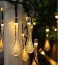 ExtensiÃ³n NavideÃ±a LED p/Exterior tipo gotas de agua, 2700K Blanco CÃ¡lido, 30LED/10Metros, 110Vac, IP65