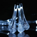 [IND-PR-00502] Extensión Navideña LED p/Exterior tipo gotas de agua, 6000K Blanco Frío, 30LED/10Metros, 110Vac, IP65