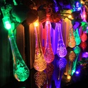 ExtensiÃ³n NavideÃ±a LED p/Exterior tipo gotas de agua, RGB, 30LED/10Metros, 110Vac, IP65