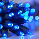 ExtensiÃ³n NavideÃ±a LED p/Exterior, 4W, Azul, 200LED/10Metros, 110Vac, Con cable verde de 3xÏ0.15mm2, IP20