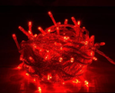 Extensión Navideña LED p/Exterior, 4W, Roja, 200LED/10Metros, 110Vac, Con cable clear de 3xÏ0.15mm2, IP20