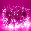 ExtensiÃ³n NavideÃ±a LED p/Exterior, 4W, Rosado, 200LED/10Metros, 110Vac, Con cable clear de 3xÏ0.15mm2, IP20