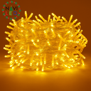 Extensión Navideña LED p/Exterior, 8W, 1700Lm, Gold, 200LED/10Metros, 110Vac, Con cable clear de cobre 3xÏ0.2mm2, IP44