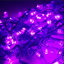 Extensión Navideña LED p/Exterior, 8W, 1700Lm, PÃºrpura, 200LED/10Metros, 110Vac, Con cable verde de cobre 3xÏ0.2mm2, IP44