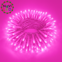 Extensión Navideña LED p/Exterior, 8W, 1700Lm, Rosado, 200LED/10Metros, 110Vac, Con cable clear de cobre 3xÏ0.2mm2, IP44