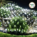 Malla NavideÃ±a LED p/Exterior, 6000K Blanco FrÃ­o, 400pcs, 2Mx2M, Con cable verde, IP44, Incluye: Control de 8 modos de operaciÃ³n