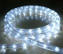 Manguera LED de Navidad de 3 pin, 110Vac, IP65, 6000K Blanco FrÃ­o, 36Led/Mts, 360 Grados
