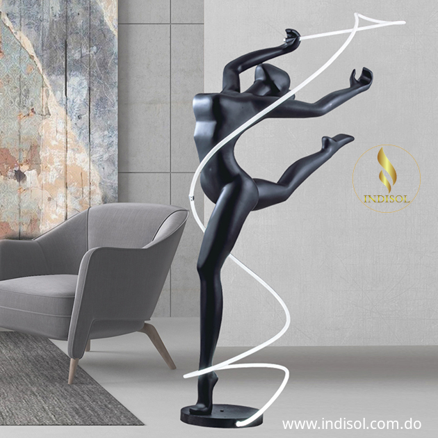Escultura con Iluminacion LED (Ballet con Cinta), Elegancia y Ahorro Energético