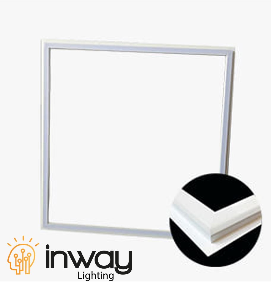 Kit Frame Panel LED Cuadrado, p/Empotrar IP20, 40W, 2'x2' (600x600mm), Borde Blanco, 6000K Blanco Frío, 100-277Vac
