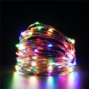 [IND-PR-00591] Extensión Navideña LED p/Interior Vintage, 3W, RGB, 200LED/2Metros, 110Vac, con Cable color cobre