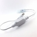 [IND-PR-00630] Power Cord cable Transparente p/ExtensiÃ³n NavideÃ±a LED Tipo Copo de Nieve y Cherry de 1.5 Metros, 4A, 110Vac. Para Conectar Hasta 8 Extensiones