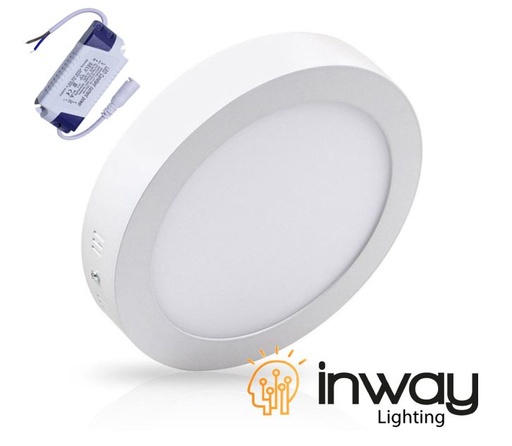[IND-PR-00877] Kit Panel LED Circular Superficie, 24W, 11.5", 4000K Blanco Natural, 100-265Vac