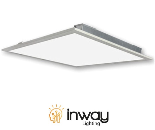 [IND-PR-00951] Kit Panel LED Cuadrado de Luz Directa (BackLit) p/Empotrar, 40W, 4000K Blanco Natural, 4000Lm, 100-277Vac, 24"x24"(600x600mm), Dimmable, 0-10V, Con Driver (UL), Borde Blanco