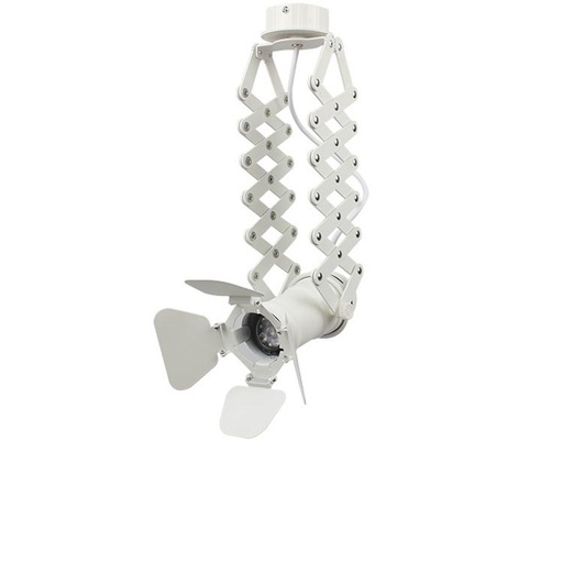 [IND-PR-01127] Cajetín p/Lámpara de Riel (Track light) LED, DG-5504-02, Base: E27, 2 cables, Blanco