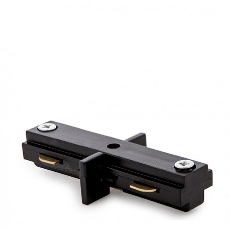 [IND-PR-01149] Conector Recto, p/Riel de Track Light de 2 cables, Superficie, Negro