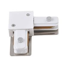 [IND-PR-01159] Conector en L, p/Riel de Track Light de 2 cables, Superficie, Blanco