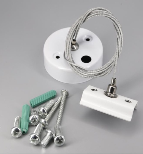 [IND-PR-01168] Kit de cables p/Colgar Rieles de Track Light de 2 cables, Blanco