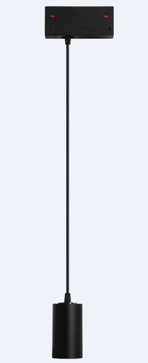 [IND-PR-01179] Lámpara Colgante Magnética LED p/Riel de 40mm de ancho, 12W, 2.36"(60mm), 6000K Blanco Frío, 100-260Vac, Dimmable, Instalación: Empotrar o Superficie, 36 Grados, Negra