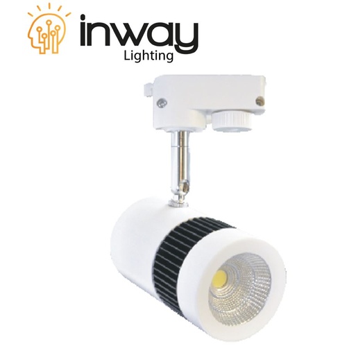 [IND-PR-01217] Lámpara de Riel (Track light) tipo COB de 2 cables, 3W, 6000K Blanco Frío, 100-265Vac, IP20, 38 Grados, Blanco
