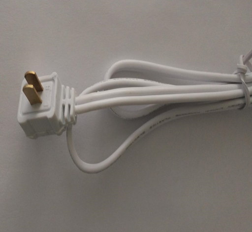 [IND-PR-01238] Power Cord p/Canaleta de alimentación de Lámpara de Riel (Track light), Blanco