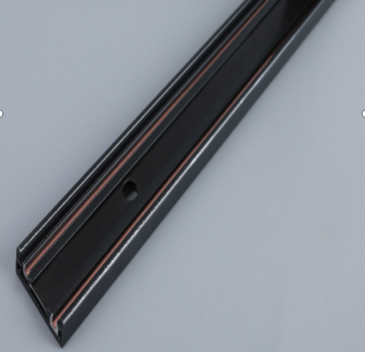 [IND-PR-01243] Riel Slim de 27mm de ancho p/Lámpara Magnética de 48Vdc, 1.2 Metros, 2 cables, Instalación de Superficie, Negro