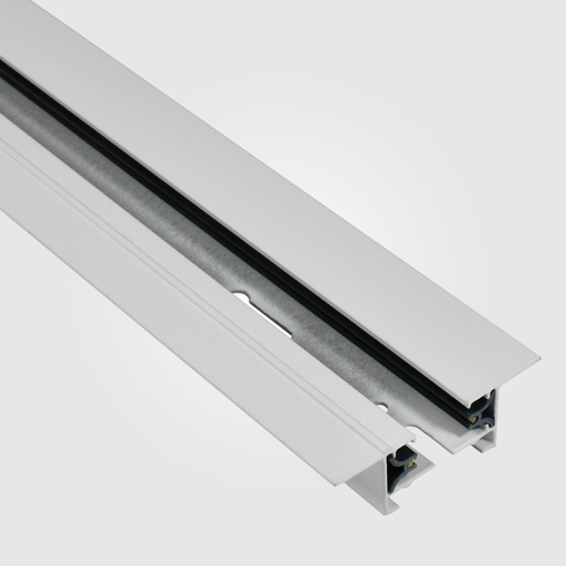 [IND-PR-01261] Riel p/Empotrar de 2 cables p/Track Light, 1.2mts, Blanco