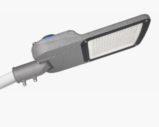 [IND-PR-01297] Lámpara de Calle LED DGIN-JY-120 con Base de 3 Pin, 120W, 3000K Blanco Cálido, Type III Medium, SANAN 3030, 100-277Vac, Dimmable de 0-10Vdc, Supresor de pico externo de 10KV, adaptador 40-50mm, IP65, Gris