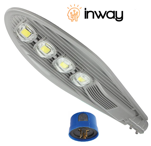 [IND-PR-01359] Lámpara de Calle LED Tipo COB con Fotocelda DGIN-SC200, 200W, 3000K Blanco Cálido, 100-277Vac, Type I Short, 70x150 Grados