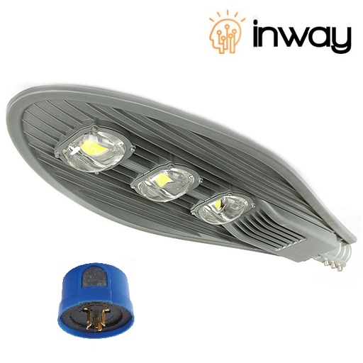 [IND-PR-01362] Lámpara de Calle LED Tipo COB con Fotocelda, 150W, 6000K Blanco Frío, 100-277Vac, Type I Short, 90x145 Grados