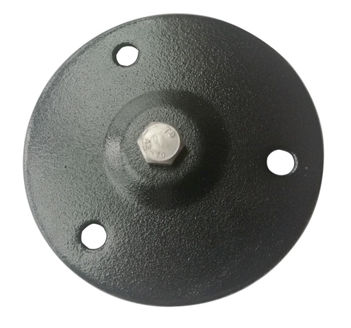 [IND-PR-01374] Base Circular p/Reflector LED, Diámetro: 75mm, Material: Acero Inoxidable 304, Negro