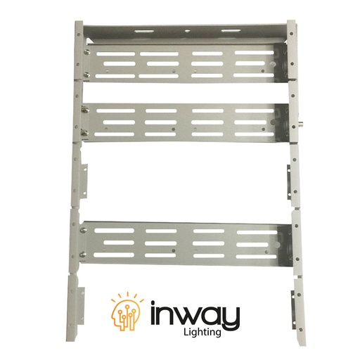 [IND-PR-01399] Cajetín p/Reflector LED RayFlex de 5 módulos, Gris
